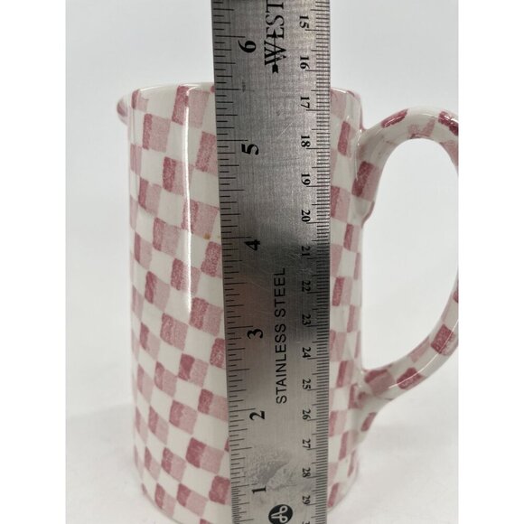 Burleigh Staffordshire‎ Ironstone Chequers Checked Pitcher Jug 5.5" Tall *RARE* - Picture 4 of 8